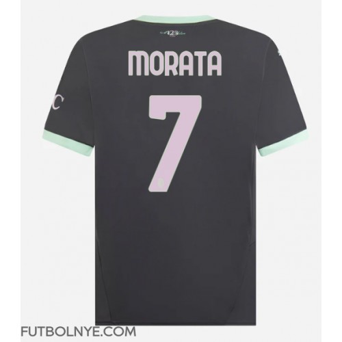 Camiseta AC Milan Alvaro Morata #7 Tercera Equipación 2024-25 manga corta